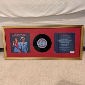 Framed 'Die With a Smile' Vinyl Record Display